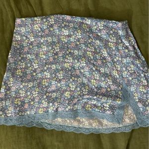 Frankie’s Bikinis Boden Lace Silk Floral Skirt